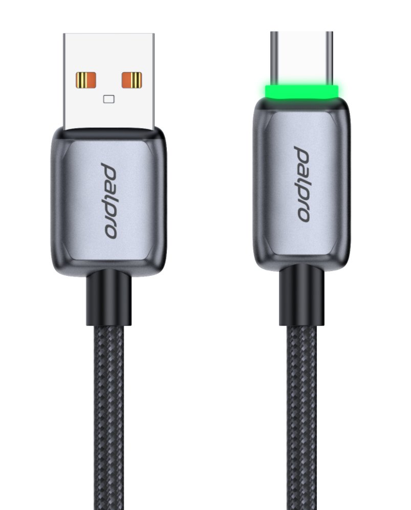 CB03AC USB-A to USB-C Zinc Alloy Braided Charging Cable With LED Indicator