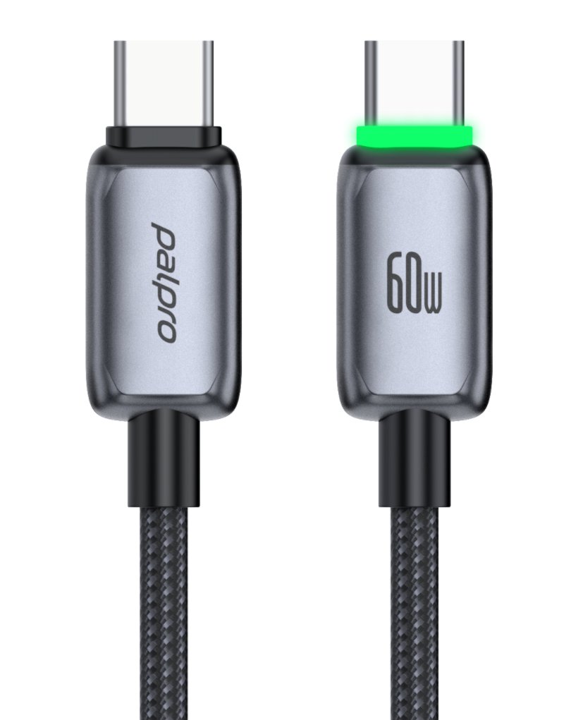 CB03CC USB-C to USB-C Zinc Alloy Braided Charging Cable With LED Indicator