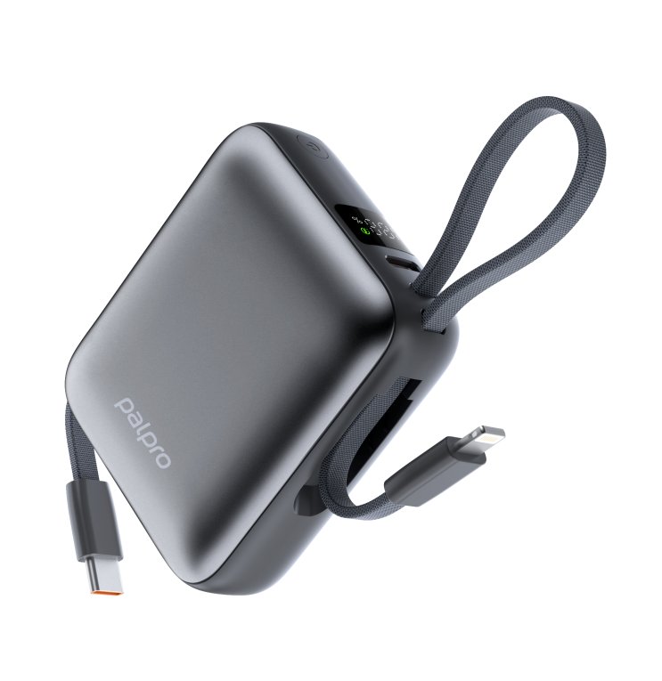 PB01 10000mAh 22.5W Fast Charging Power Bank With Built-in Cables